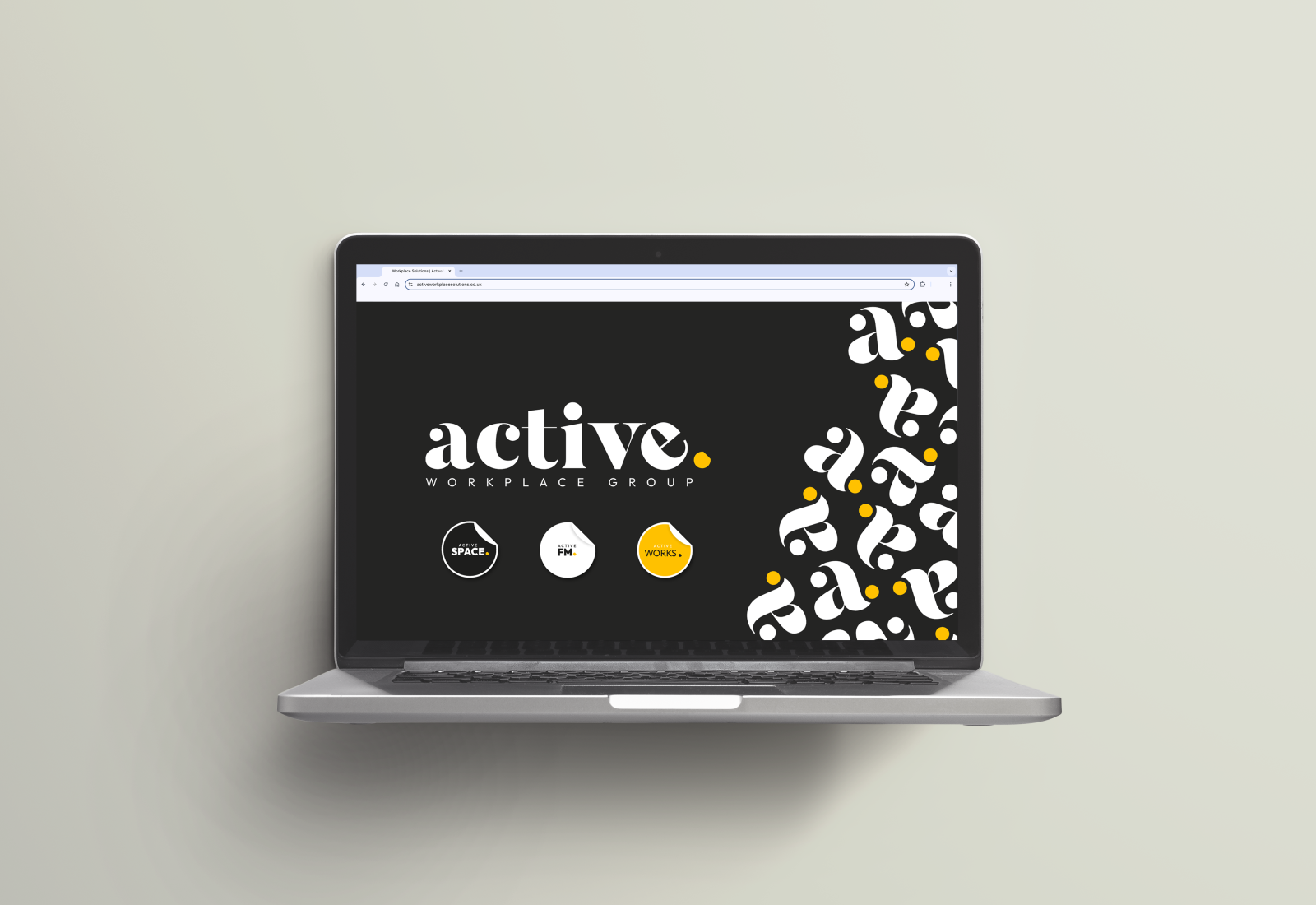Active Workplace Landing Page mockup
