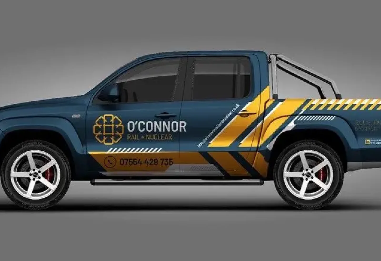 Branded truck with nuclear theme